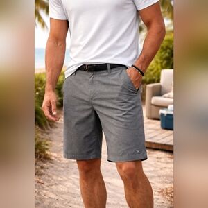 Hurley Mens Gray Hybrid Shorts Size 36 Performance Stretch Boardshorts